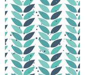 Papel pintado floral hojas verdes