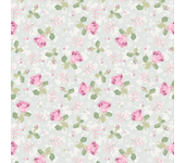 Papel pintado floral rosales pasteles
