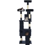 Rascador para gatos | juguetes para gatos con poste de sisal 170 cm azul cfw67374