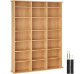 Tectake estantería stevie 105,5x19x136,5cm - haya
