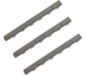 Pack 3 remates con acabado macho, finalización suelo marte gris claro – efecto cruzado
