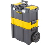 Carro para herramientas y piezas pequeñas con 3 niveles de almacenamiento y cierre profesional stanley