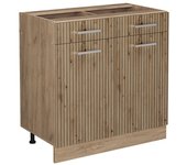 Vicco mueble bajo de cocina r-line, roble artesanal, 80 cm sin encimera