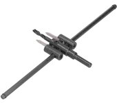 Kit de sierra cortadora de agujeros circulares ajustable, broca para madera, herramienta de bricolaje para carpintería de corte redondo (30-300 mm)