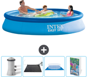 Paquete de piscina - intex - alrededor - 366x366x76 cm + accesorios cb110