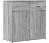 Aparador | aparador de comedor | armario de cocina de madera de ingeniería gris sonoma 79x38x80 cm cfw56660