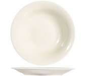 Lote de 6 platos fruteros de porcelana marfil, diámetro 21 cm charme white h&h