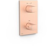 Tres 21125001opm therm-box pieza vista para caja empotrada de 2 vías therm-box oro rosa mate