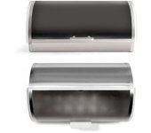 Panera de acero inoxidable cm24x36xh16 con tapa de poliestireno h&h