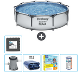 Paquete de piscina - bestway - alrededor - 305x305x76 cm + accesorios cb18