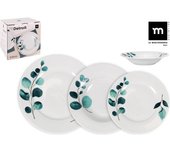 Vajilla redonda 18 piezas colección detroit | la mediterranea
