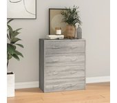 Aparador | aparador de comedor | armario de cocina con 4 cajones gris sonoma 60x30,5x71 cm cfw79139