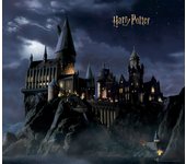 Fotomural harry potter colegio hogwarts negro y azul oscuro - 3 x 2,7 m - sanders & sanders