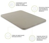 Base tapizada air 3d beige 150x190 cm