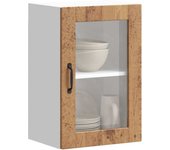 Mueble de pared de cocina con puerta de cristal porto madera vieja