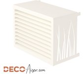 Funda para aire acondicionado exterior decoairco tamaño s blanco crema (al:70, l:94, p:50 cm)