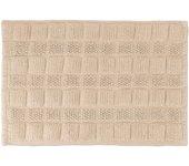 Relaxdays alfombra baño, 60x40 cm, antideslizante, lavable, alfombrilla bañera, toalla suelo wc rectangular, beige