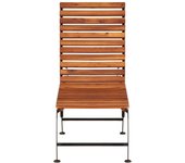 Tumbona de jardín | tumbona de exterior | silla ajustable de madera maciza de acacia y patas de acero cfw598985