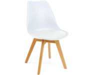 Pack 2 sillas nórdic estilo nórdico color blanco y roble 83x49x56 cm