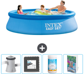 Paquete de piscina - intex - alrededor - 305x305x76 cm + accesorios cb125