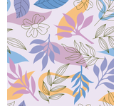 Papel pintado floral tropical lila