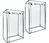 2x invernaderos de tomates, cubierta de pvc, 150 x 100 x 50 cm, transparente