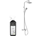 Hansgrohe columna ducha baño termostática vernis shape 230 cromada + limpiador briochin