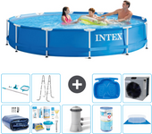 Paquete de piscina - intex - alrededor - 366x366x76 cm + accesorios a1616