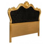 Biscottini cabecero en madera de haya maciza - acabado oro antiguo - estilo barroco cabecero de cama doble para panel de cama -173x10x162 cm