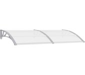 Marquesina para puerta pc gris 200x100 cm
