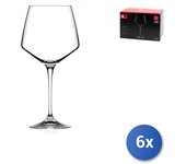 6x aria copas de vidrio transparente para borgoña cl72