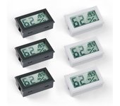 Pack de 6 mini termómetro digital monitor de humedad interior medidor de temperatura con celsius (℃) para invernadero, jardín