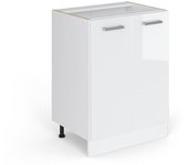 Vicco mueble bajo de cocina r-line, blanco alto brillo, 60 cm sin encimera