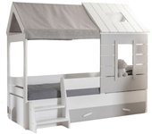 Cama casita blanca con cajón de almcenaje 90x200cm