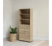 Aparador karine, bufé de salón, aparador de salón, despensa de cocina, 89x40 h222 cm, roble
