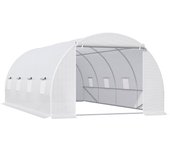 Invernadero outsunny metal, pe blanco 595x300x200 cm 845-120