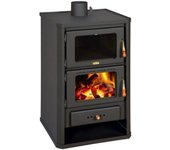 Estufa de leña con horno. potencia calorífica 14 kw. estufa de combustible sólido para cocinar. modelo prity fg