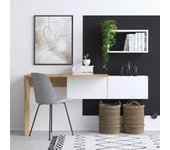 Escritorio de estudio tiff roble blanco