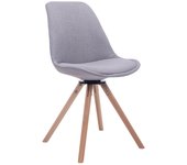 Silla para visitas troyes rund en tela gris|natural