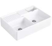 Fregadero de estilo rústico villeroy et boch tradition 89,5 x 63 cerámica blanco autodrenante