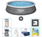 Paquete de piscina - bestway - alrededor - 457x457x107 cm + accesorios cb27