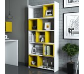 Librería box blanco amarillo