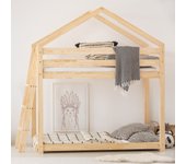 Cama cabaña litera 90x190 con somier gaëlle madera