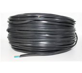 Cable eléctrico rollo 100mtr manguera plana negra 2x0.75