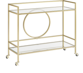 Beliani carrito de cocina kerry metal dorado