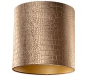 Pantalla de lámpara de terciopelo con diseño de cocodrilo y interior dorado 40/40/40