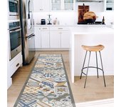 Tapetes de cocina de vinilo antideslizantes cement tiles 50x180