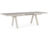 Mesa extensible de madera para comedor catanzaro 205-265 x h 78 cm pelican