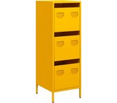 Aparador | aparador de comedor | armario de cocina de acero amarillo mostaza 39x35x103 | 5 cm cfw77091