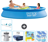Paquete de piscina - intex - alrededor - 305x305x61 cm + accesorios cb28